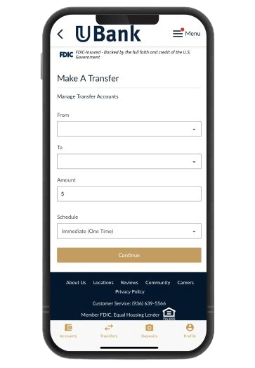 UBank Mobile App - Make seamless transfers